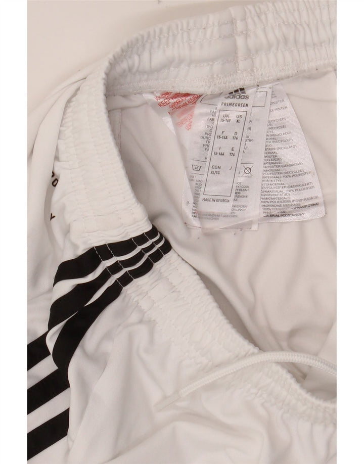 Pantaloncini sportivi ADIDAS Aeroready da bambino 15-16 anni in poliestere bianco