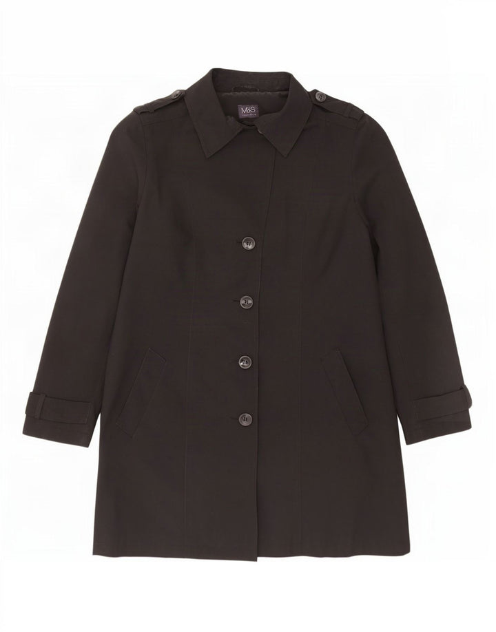 Trench da donna Marks & Spencer UK 16 grande poliestere nero