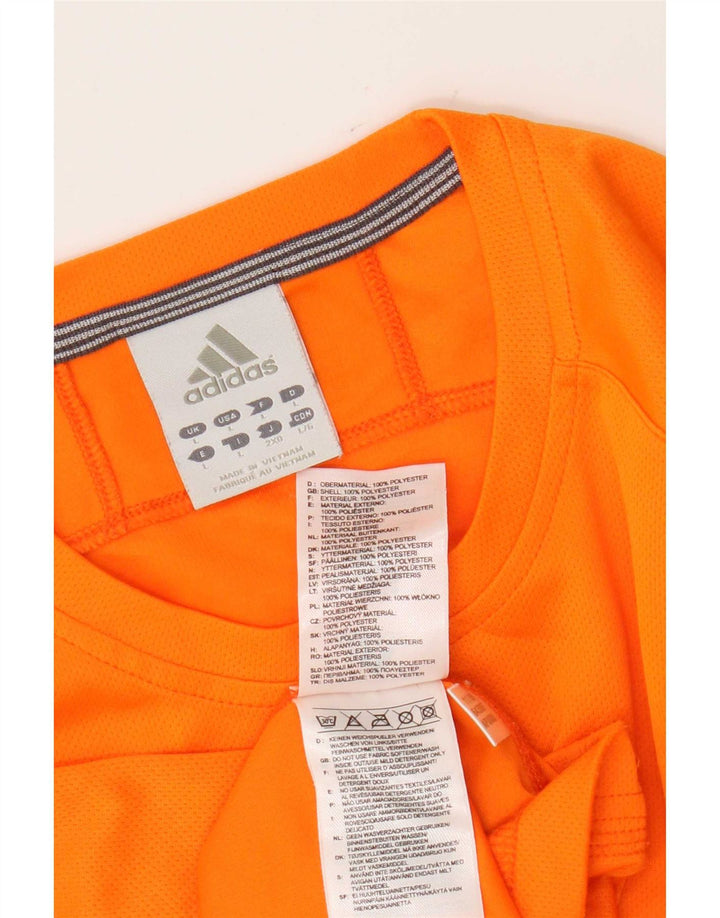 T-shirt Adidas Climalite da uomo, grande, in poliestere arancione