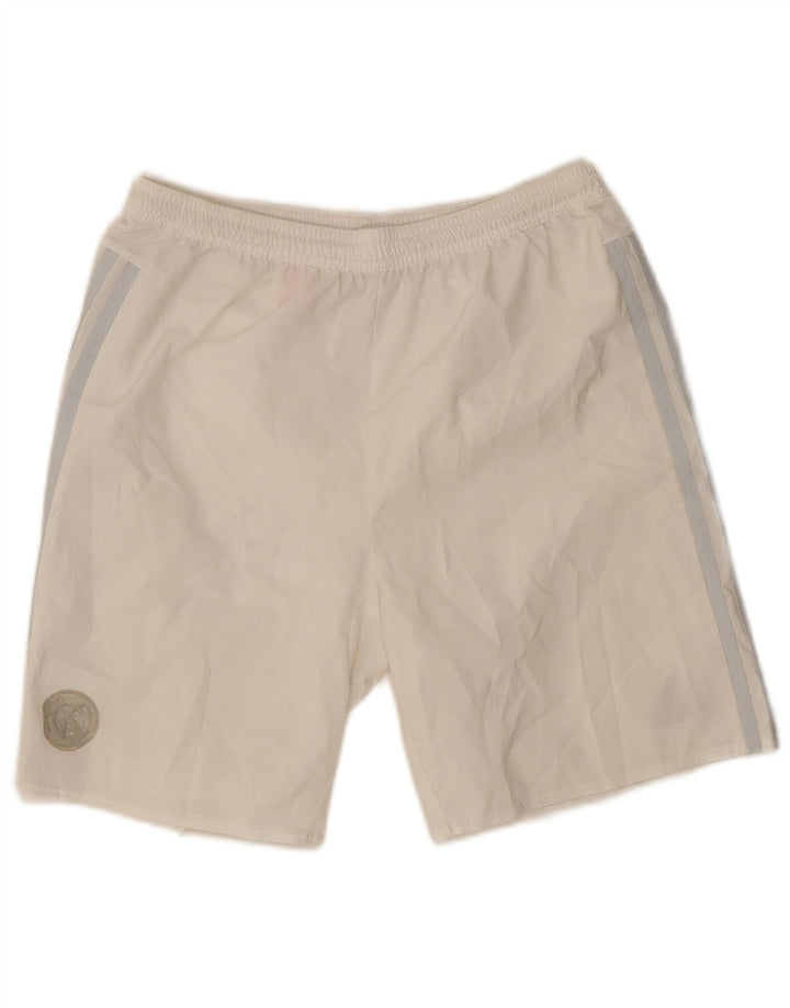 Pantaloncini sportivi Adidas Climacool da ragazzo 13-14 anni in poliestere bianco