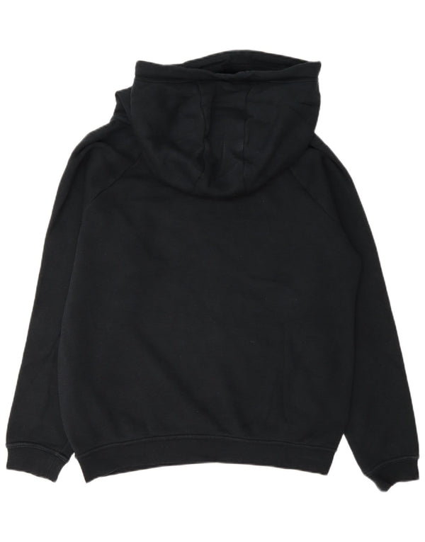 Felpa con cappuccio oversize grafica Nike da donna UK 14 cotone nero medio