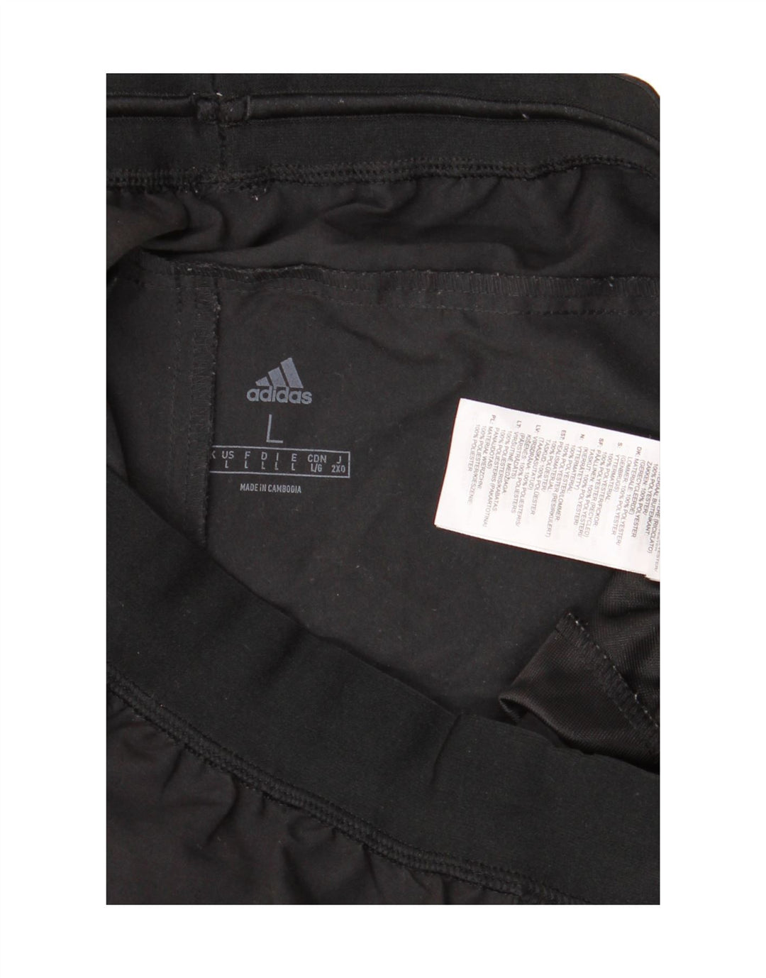 Pantaloni da tuta da uomo Adidas Large neri in poliestere