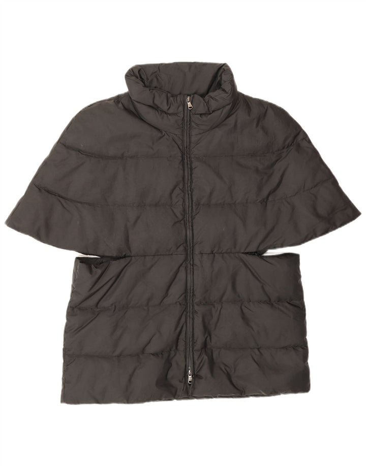Max & Co. Giacca imbottita a maniche corte da donna UK 12 Medium Nero Poliestere