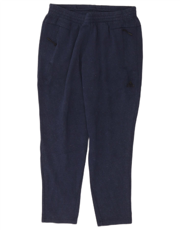 Pantaloni da tuta da uomo Adidas Large in cotone blu navy