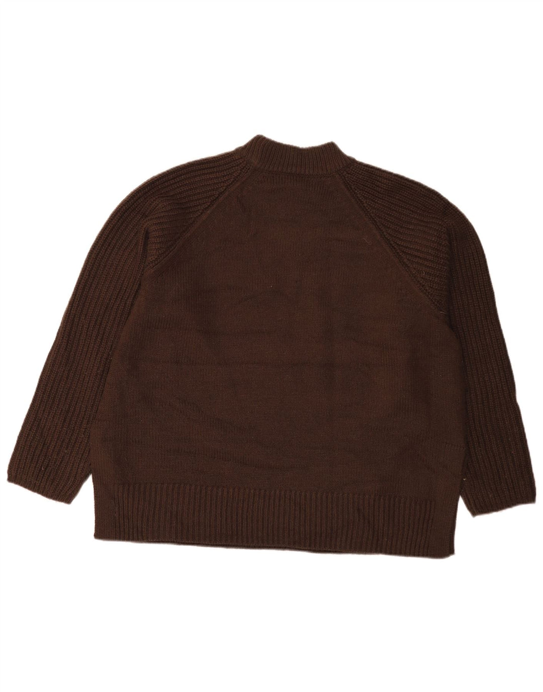 Maglione maglione a collo alto da donna Marks & Spencer UK 16 grande acrilico marrone