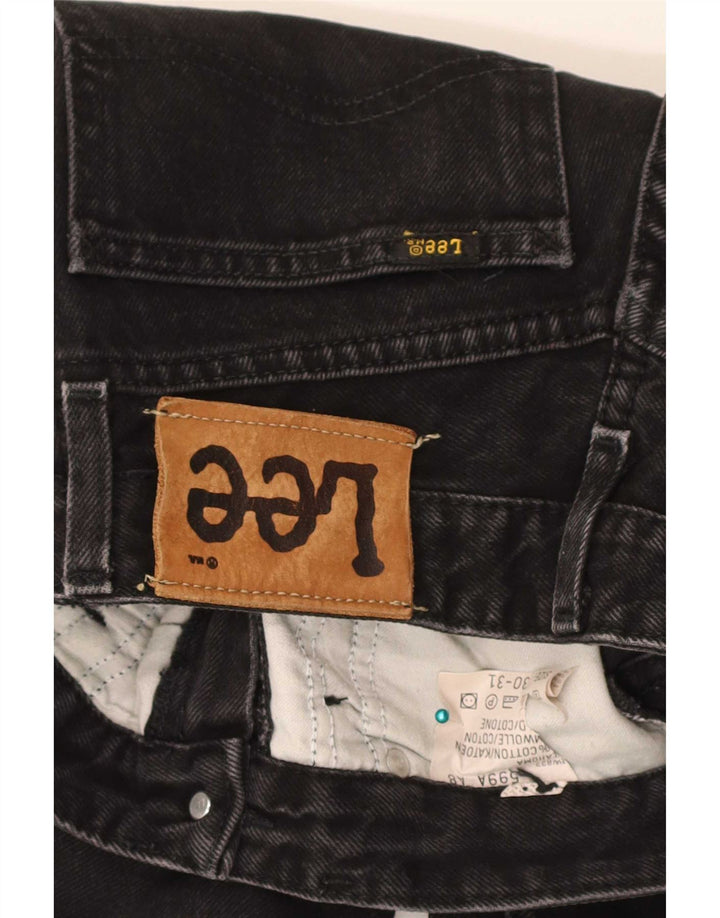 Jeans dritti da donna Lee W30 L26 cotone nero