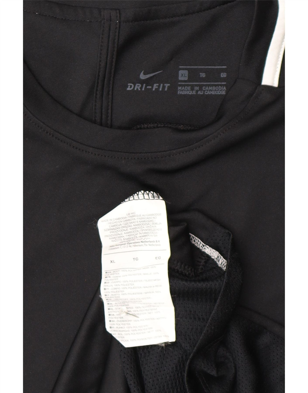 T-shirt Nike Dri Fit da uomo XL nera in poliestere
