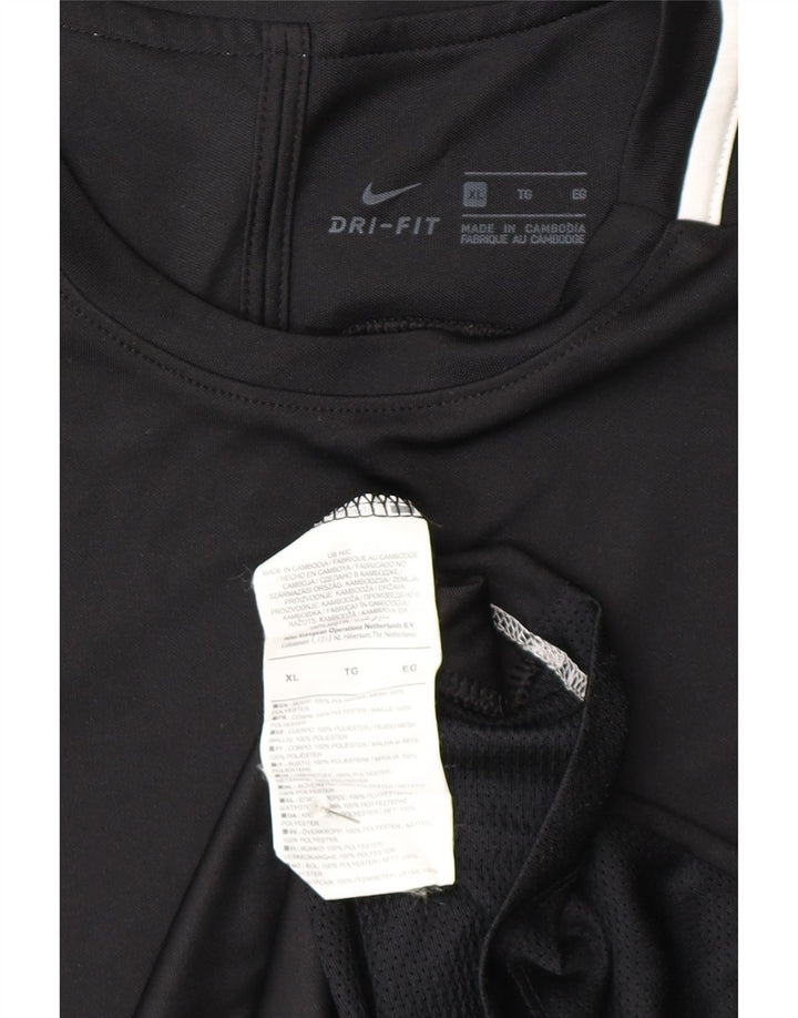 T-shirt Nike Dri Fit da uomo XL nera in poliestere