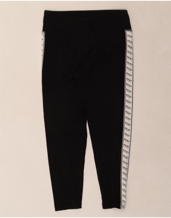 Leggings crop con grafica da donna Dkny UK 14 grande cotone color block nero