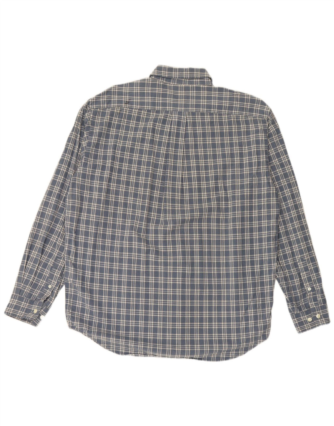 EDDIE BAUER Camicia da uomo in flanella di cotone a quadri blu medio