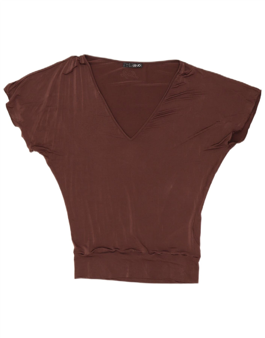 Blusa Donna Liu Jo Top IT 44 Viscosa Marrone Medio