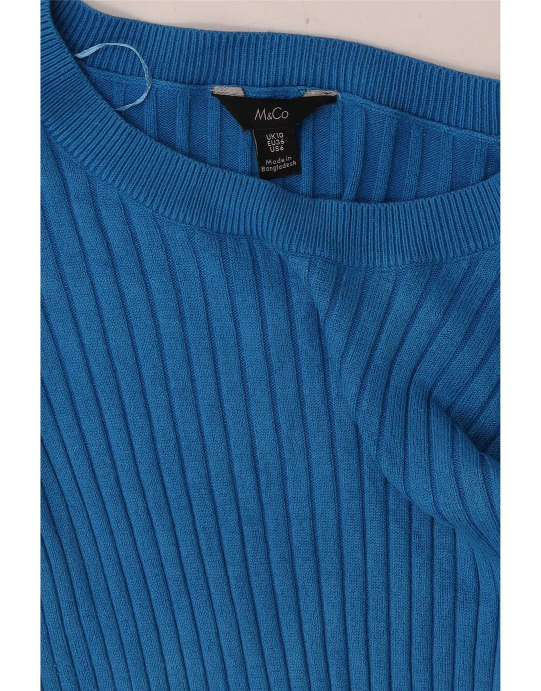 Maglione maglione con scollo a barca da donna M&Co UK 10 piccolo blu