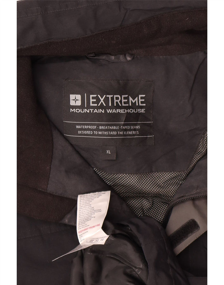 Giacca antipioggia da uomo con cappuccio Mountain Warehouse UK 42 XL Nylon nero