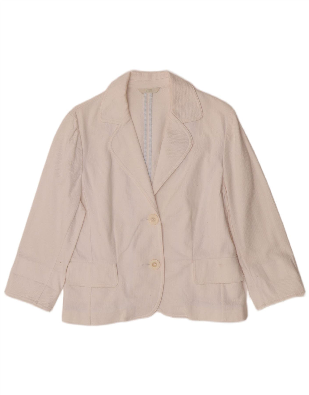 Giacca blazer da donna Marks & Spencer con maniche a 3/4 e 2 bottoni, UK 14, colore bianco medio
