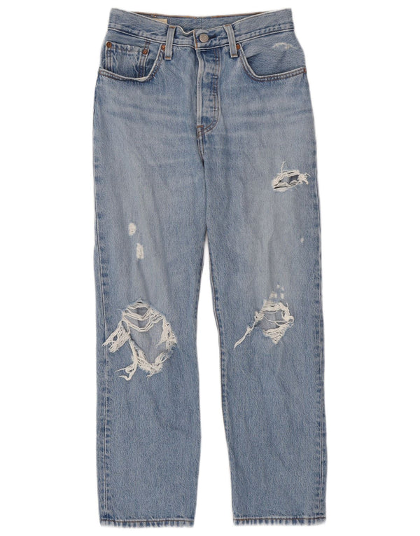 Jeans dritti effetto vissuto Levi's 501 da donna W26 L26 Blu