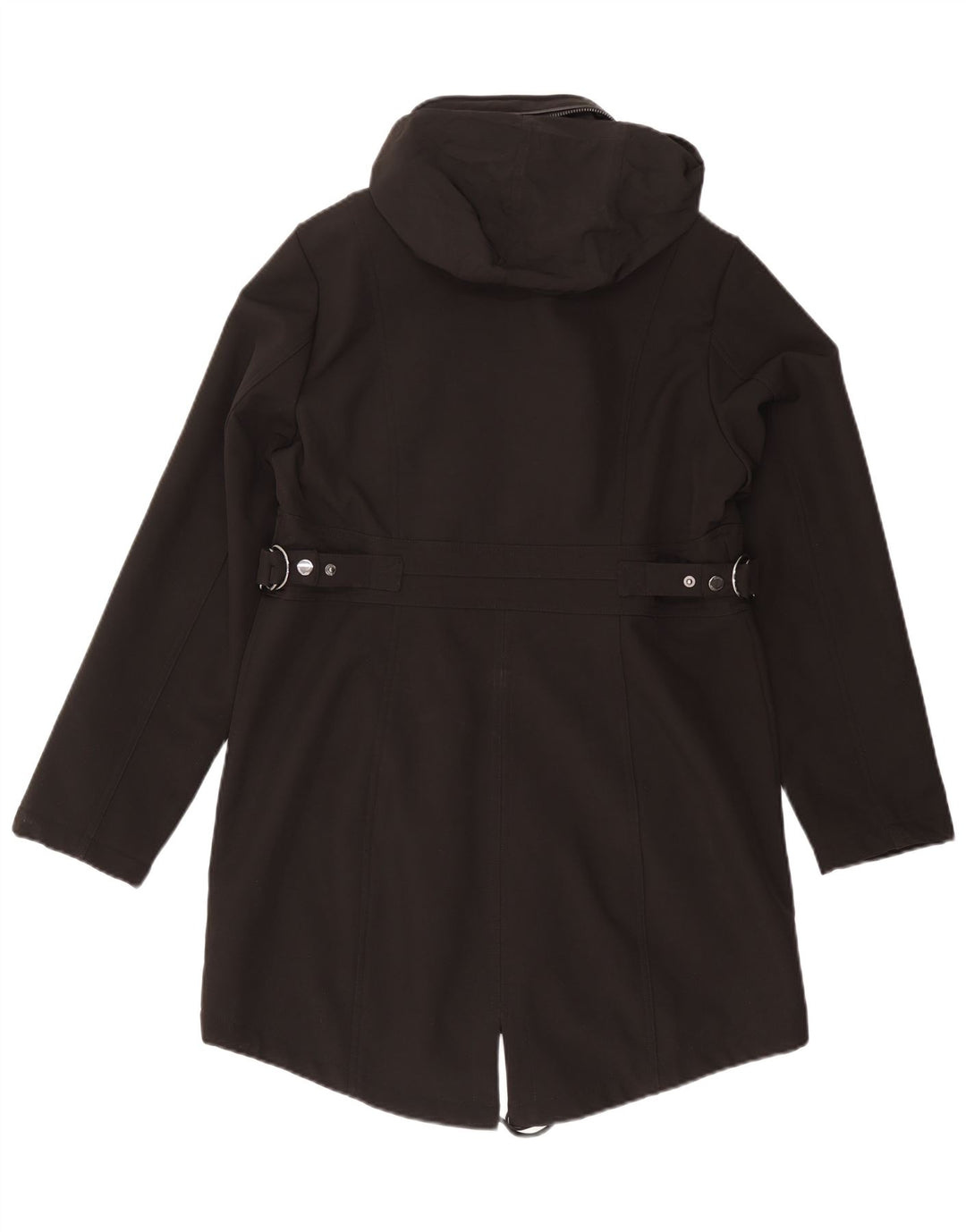 MICHAEL KORS Giacca Parka con cappuccio da donna UK 16 Large Nero Poliestere