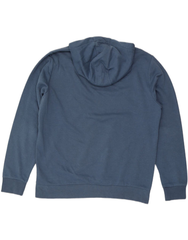 Felpa con cappuccio grafica da uomo Kappa XL in cotone blu