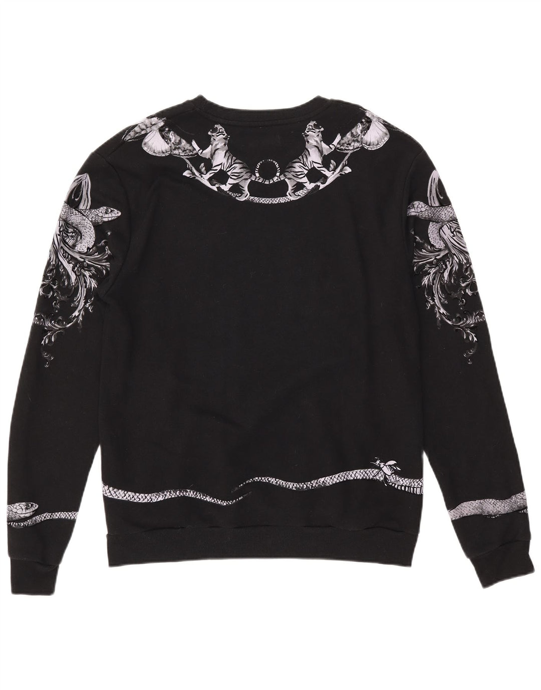 Felpa con grafica Zara da uomo, XL, cotone nero