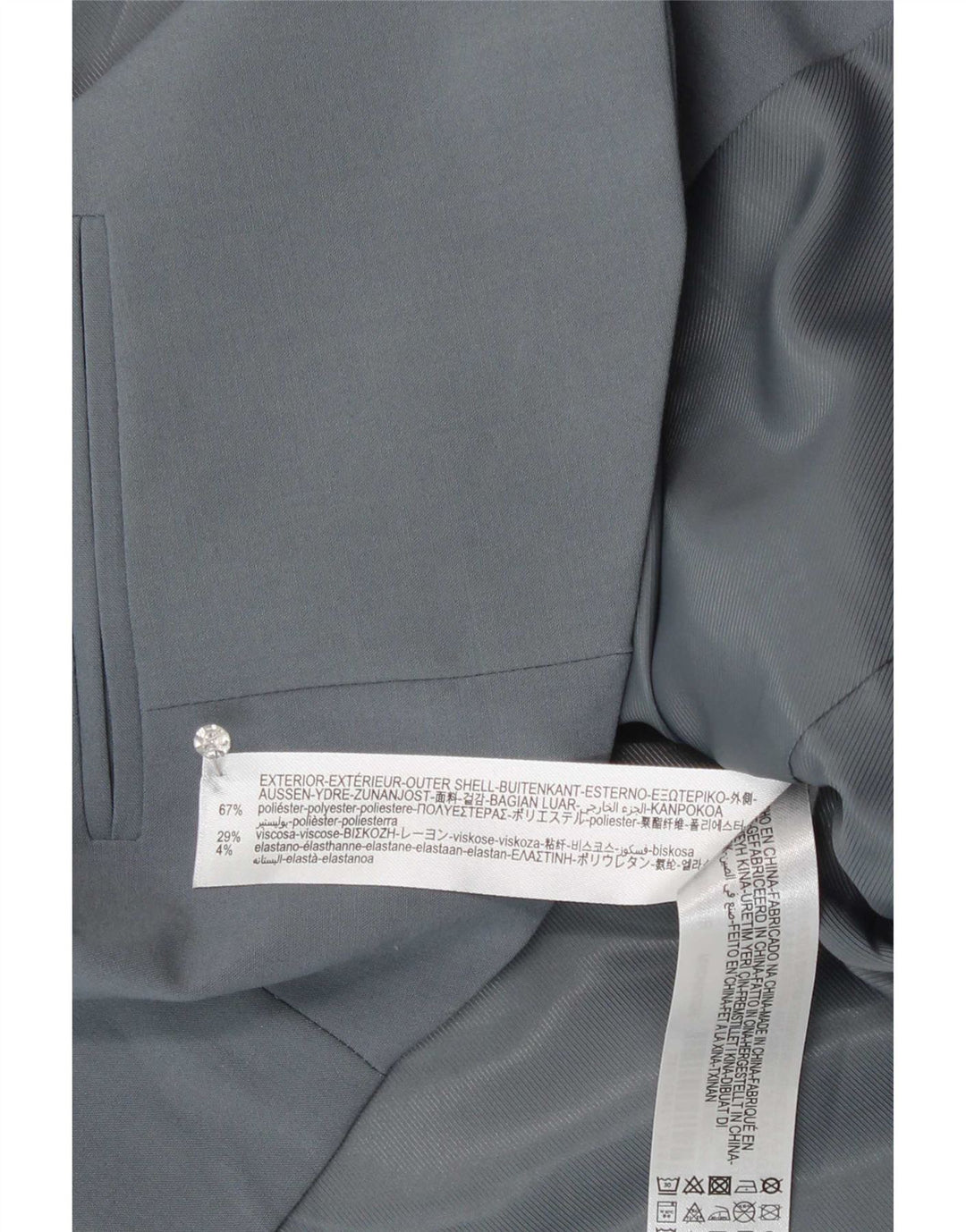 Gilet da donna Zara UK 12 Poliestere grigio medio