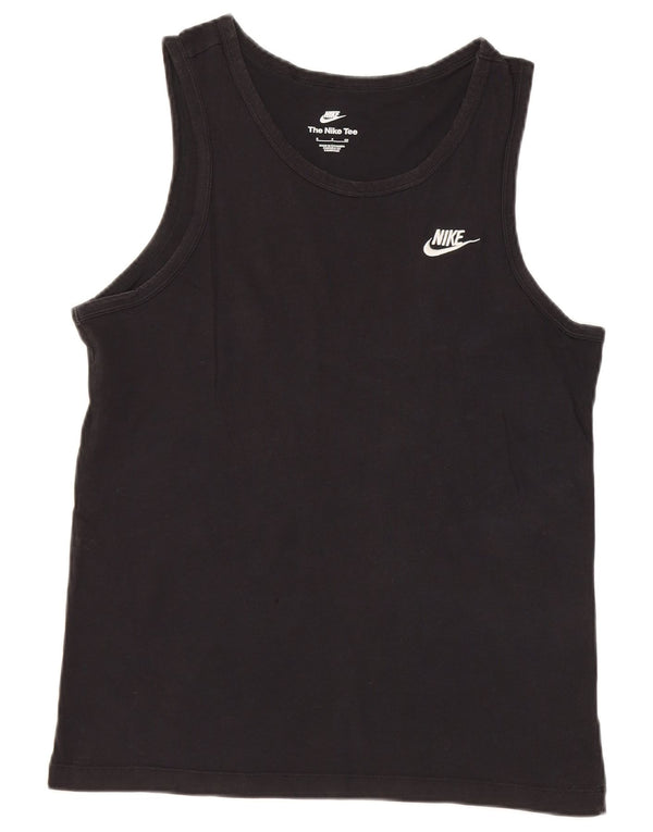 Canotta Nike da uomo piccola in cotone nero
