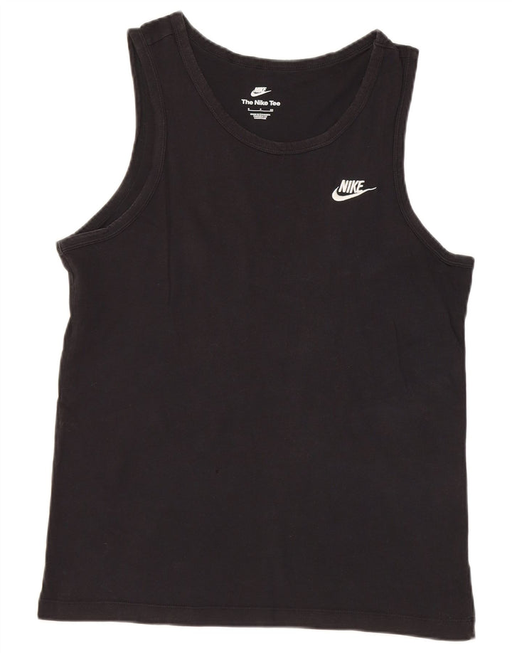 Canotta Nike da uomo piccola in cotone nero