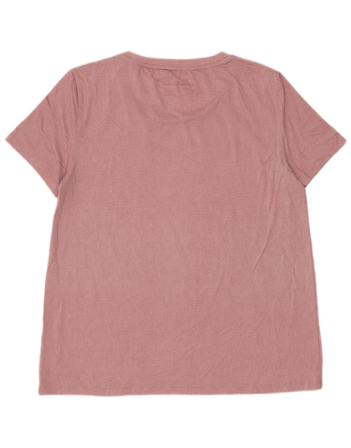 T-shirt da donna EDDIE BAUER UK 10 piccola rosa poliestere