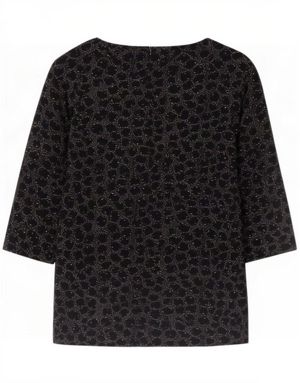 Stefanel Abito a trapezio da donna con maniche a 3/4 UK 10 Piccolo blu navy geometrico
