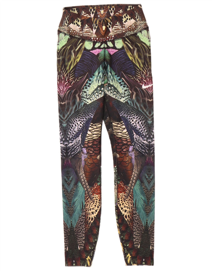 Leggings Nike Peacocks da donna UK 8 Small Festival in poliestere multicolore