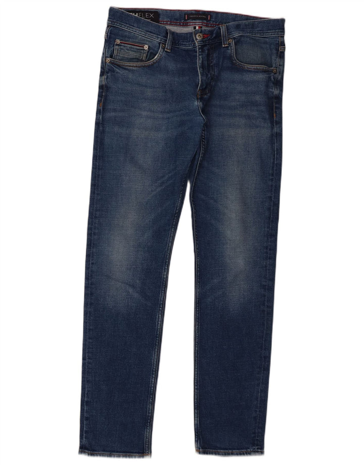 Tommy Hilfiger Uomo Bleecker Slim Jeans W32 L32 Cotone Blu
