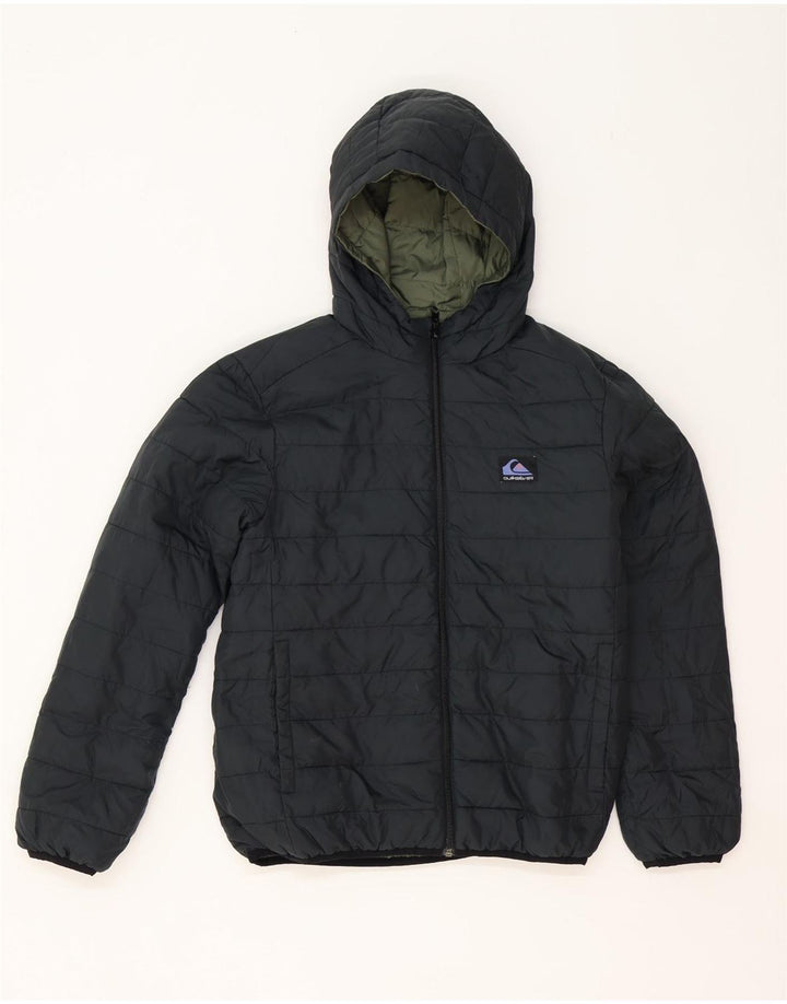 Giacca imbottita reversibile con cappuccio Quiksilver per ragazzi 11-12 anni media kaki