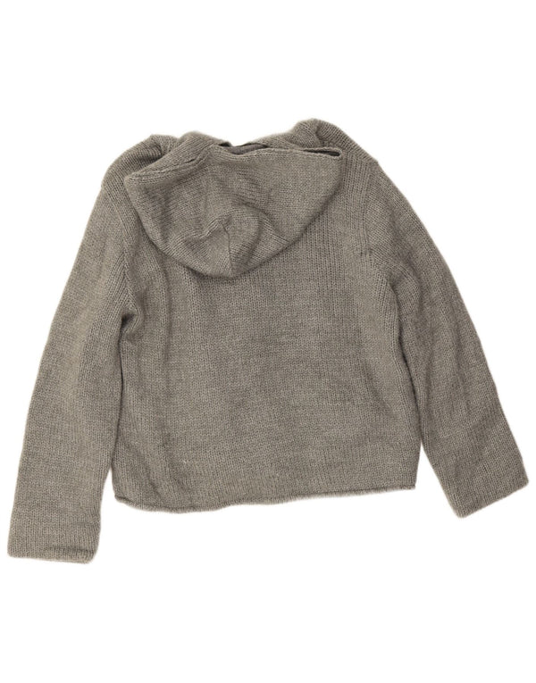 Maglione cardigan con cappuccio da donna Patrizia Pepe UK 14 Large Grey Wool