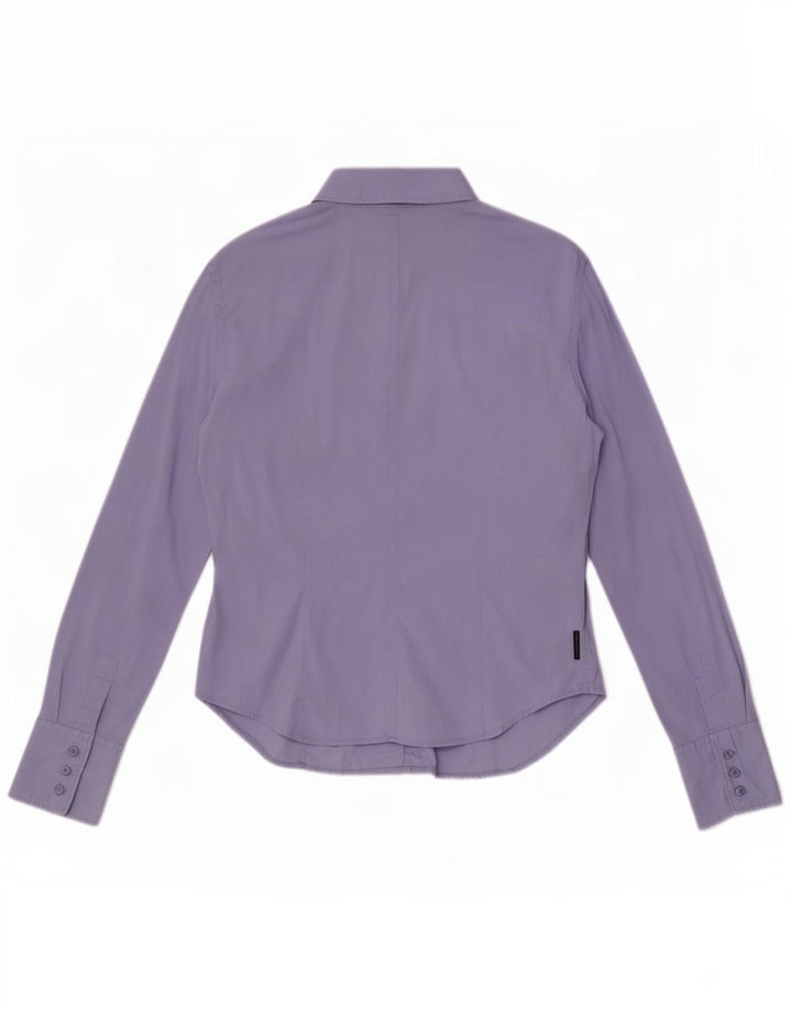 Camicia Armani Jeans Donna EU 42 Large Blu Cotone