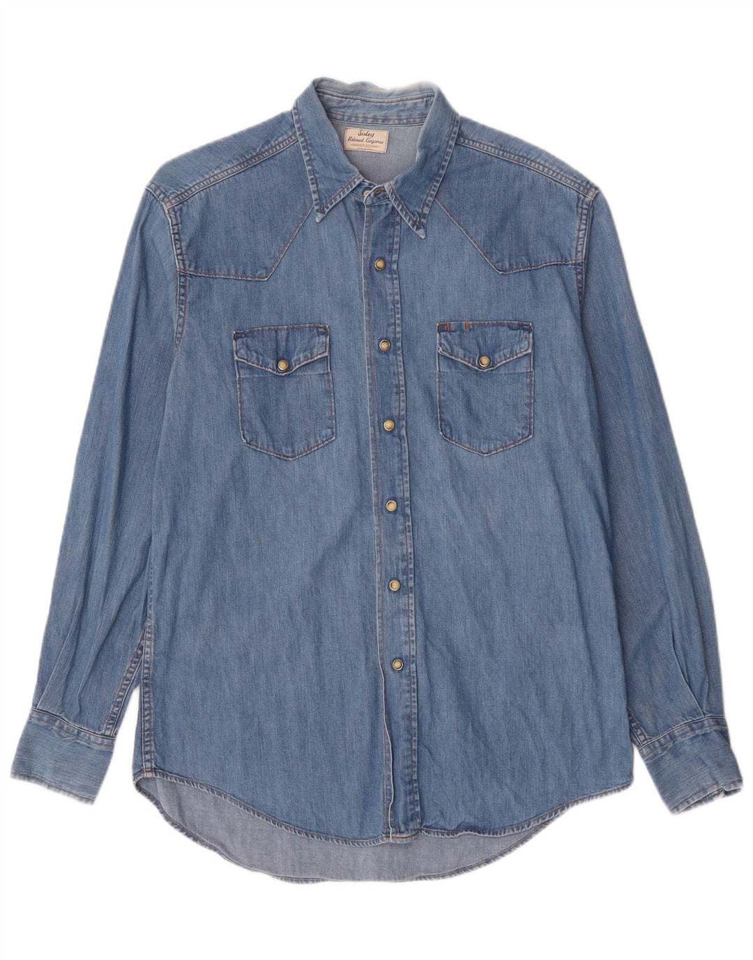 Camicia di jeans da uomo SISLEY Blu medio