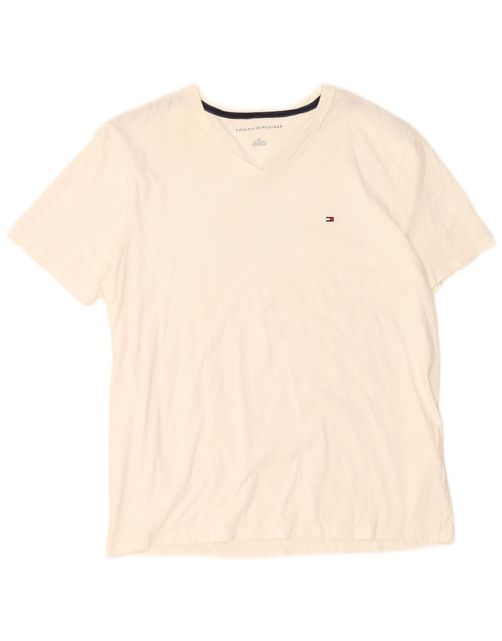 T-shirt da uomo Tommy Hilfiger Top grande in cotone bianco
