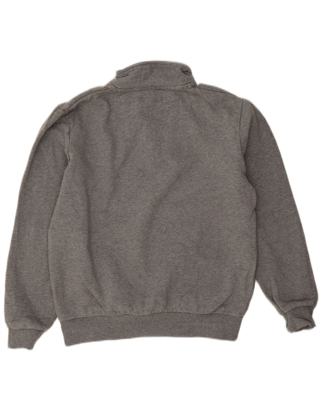 Crew Clothing Felpa con collo con zip da uomo Maglione in cotone grigio medio