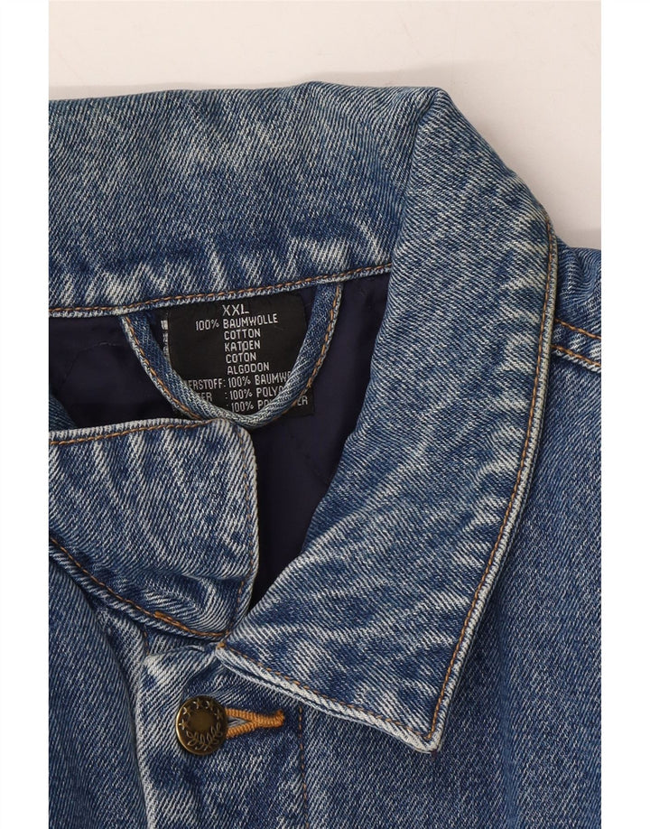 MAGIC Mens Denim Jacket UK 44 2XL Blue Cotton Vintage Magic and Second-Hand Magic from Messina Hembry 
