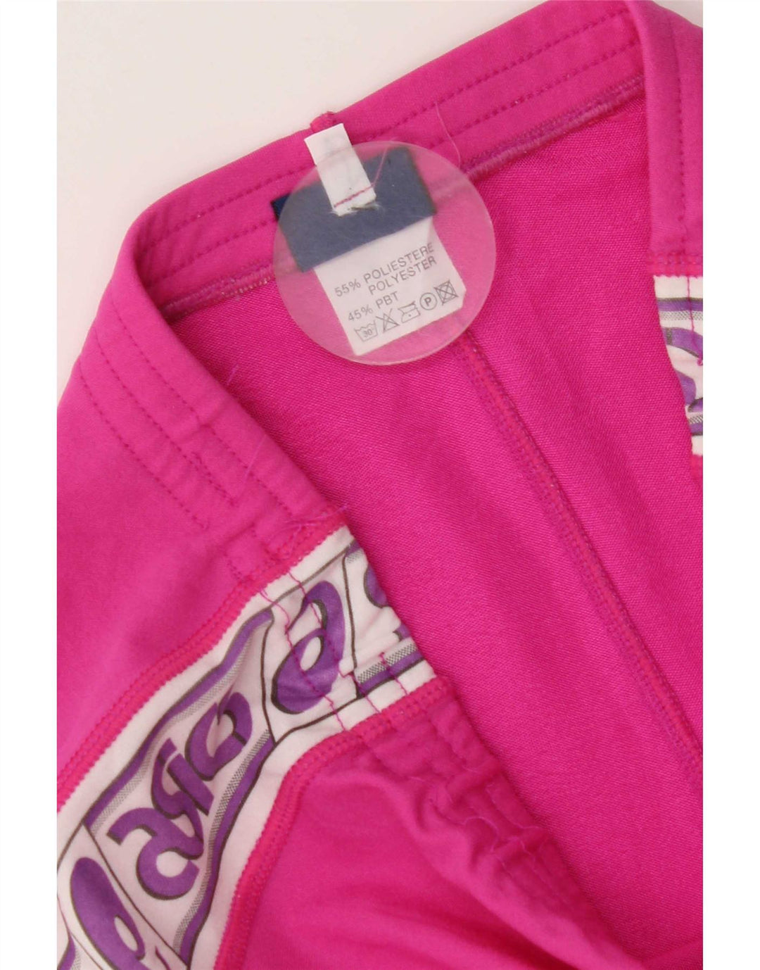 Pantaloni da tuta con grafica Asics da donna UK 12 Medium Pink Colourblock