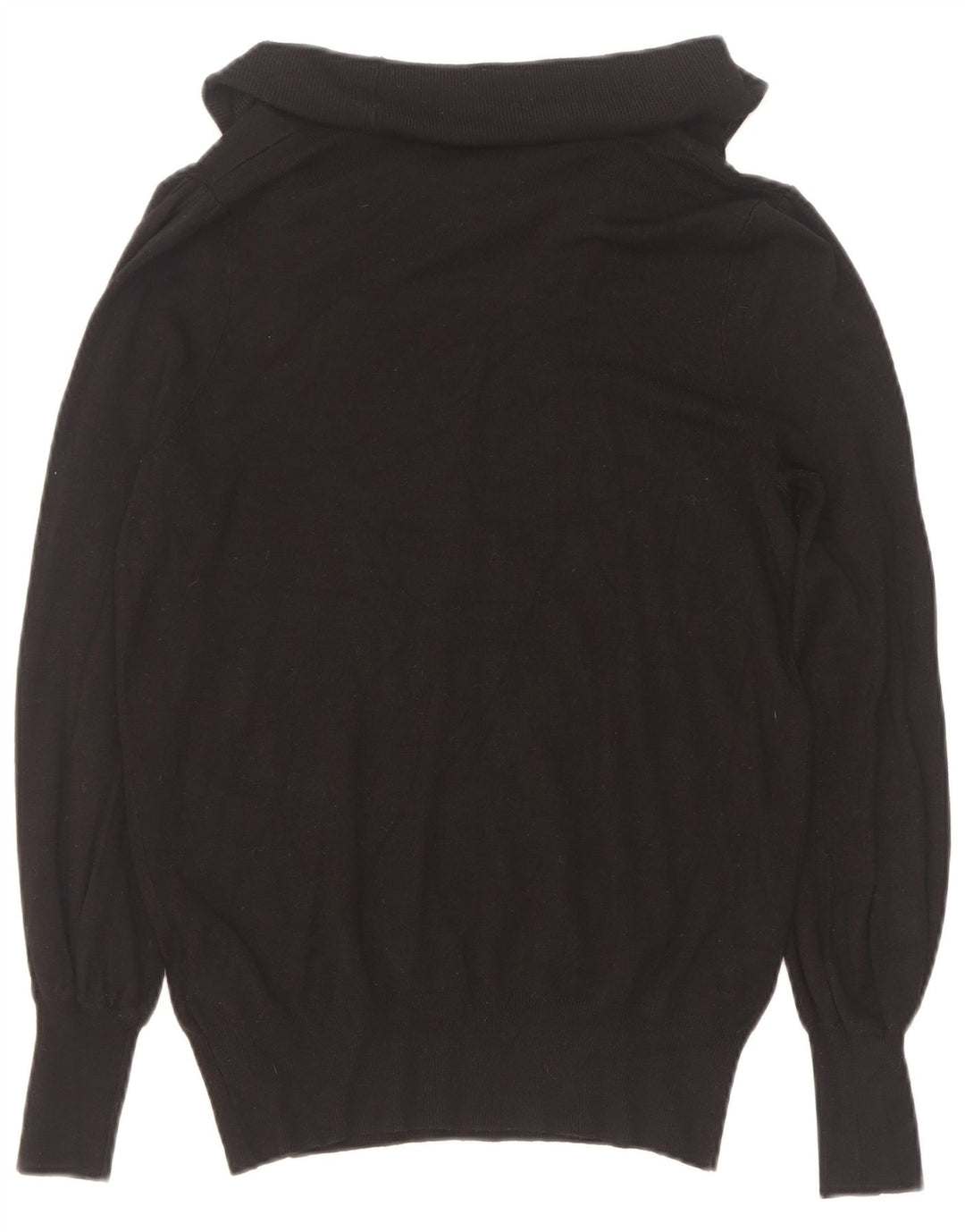 Maglione maglione a collo alto da donna Marks & Spencer UK 12 viscosa nera media