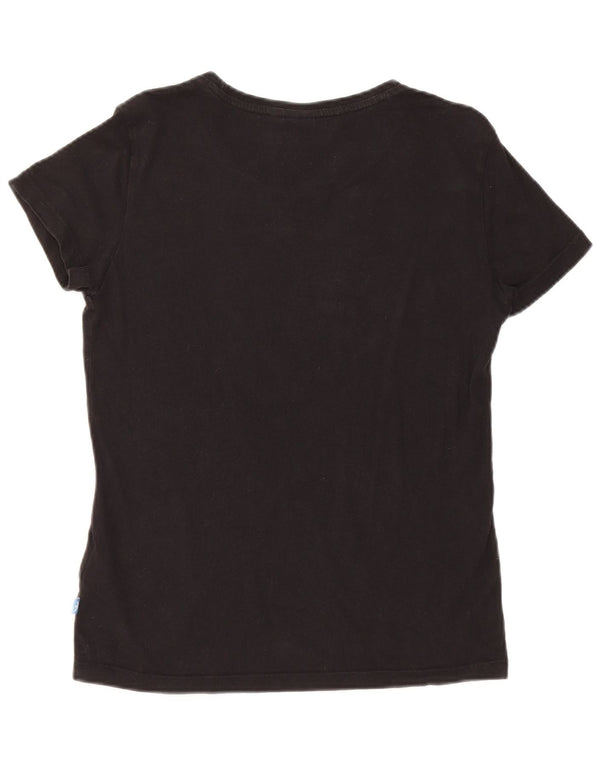 T-shirt grafica da donna Adidas Top UK 10 piccola in cotone nero