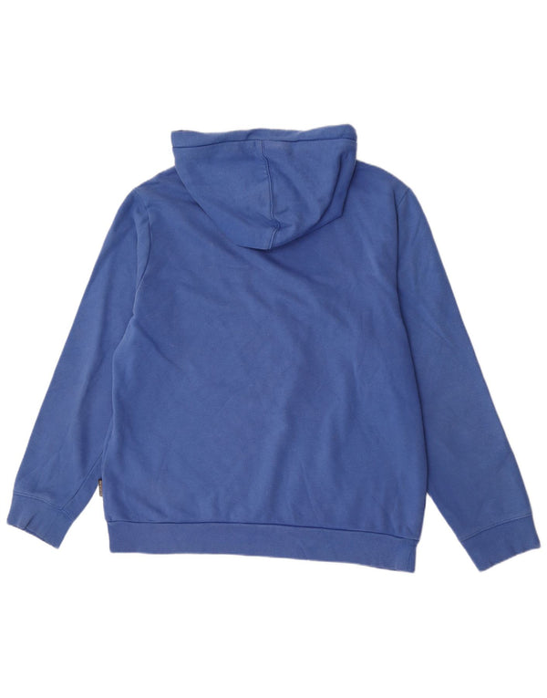 Felpa con cappuccio grafica da uomo Napapijri XL in cotone blu