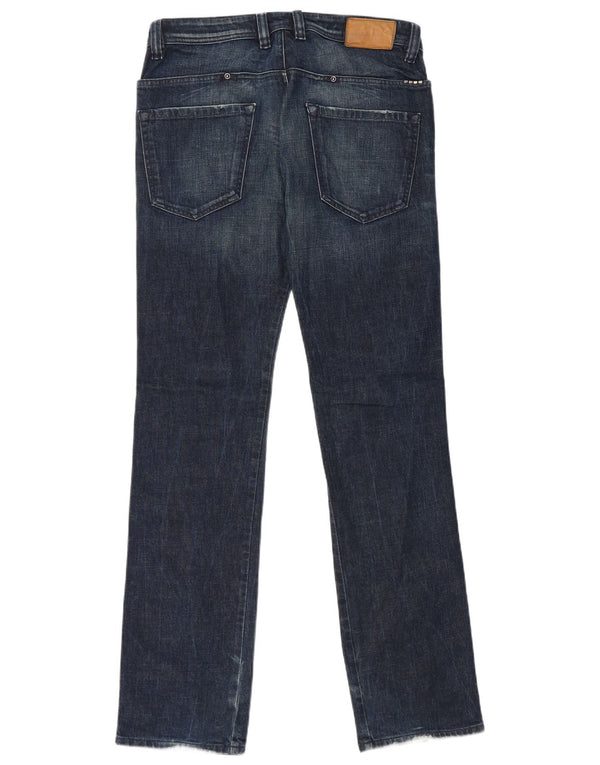 Diesel Mens Paddom Straight Jeans W31 L34 Navy Blue Cotton