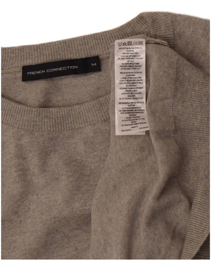 Maglione maglione girocollo da uomo French Connection in cotone grigio medio