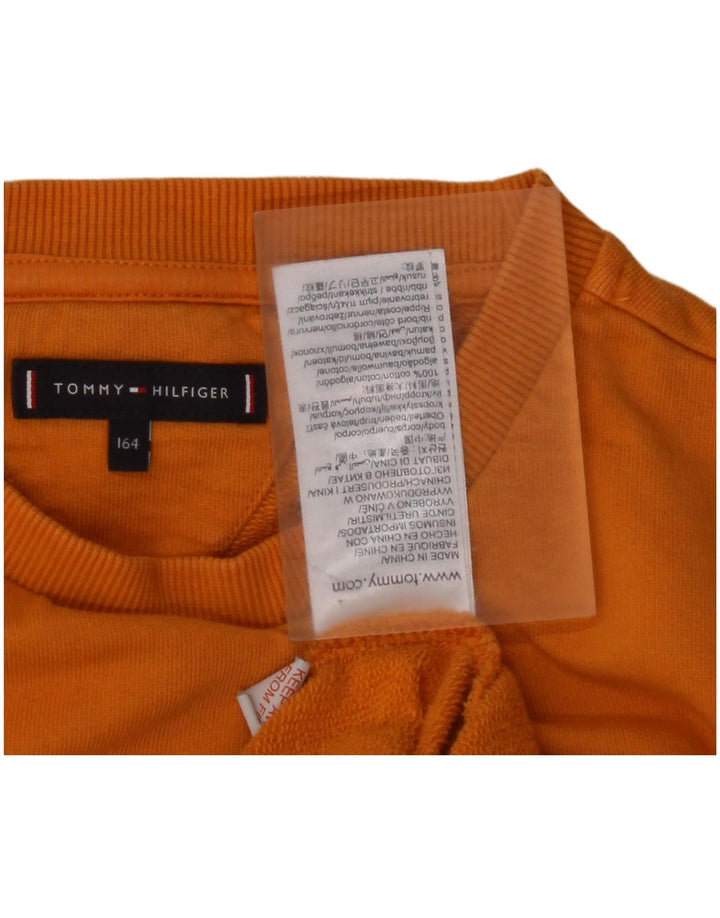 TOMMY HILFIGER Felpa con grafica per ragazzi 13-14 anni in cotone giallo