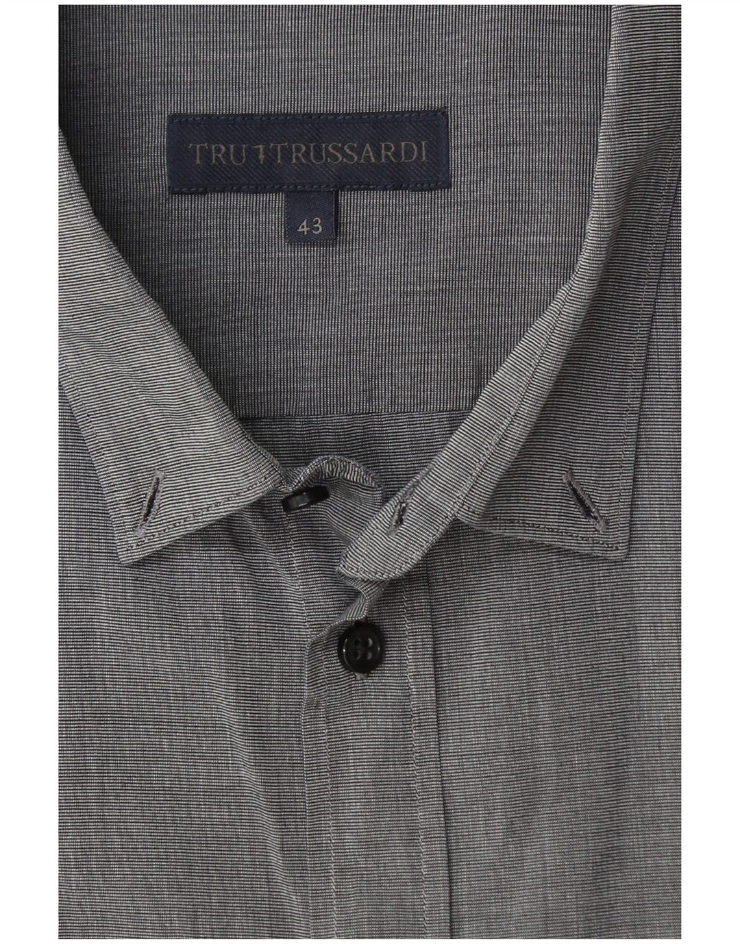 Camicia Uomo TRUSSARDI Taglia 43 Gessato Grande Grigio