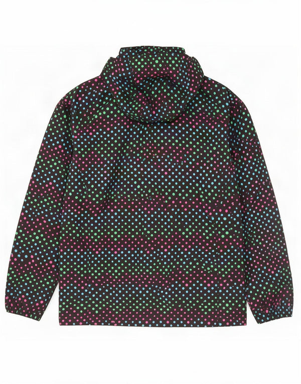 The North Face Girls Hyvent Rain Jacket 14-15 Years XL Black Geometric