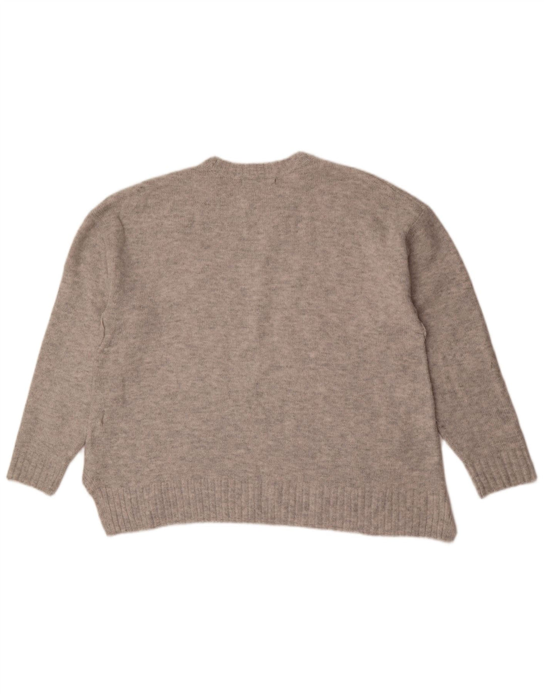 Maglione maglione girocollo oversize da donna Marks & Spencer UK 16 grande grigio