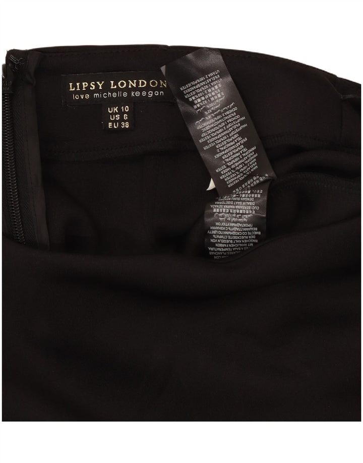 Gonna a tubino da donna Lipsy UK 10 piccola W27 poliestere nero