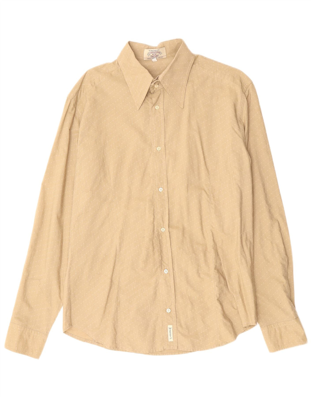 Armani Jeans Camicia Uomo Cotone Righe Large Beige