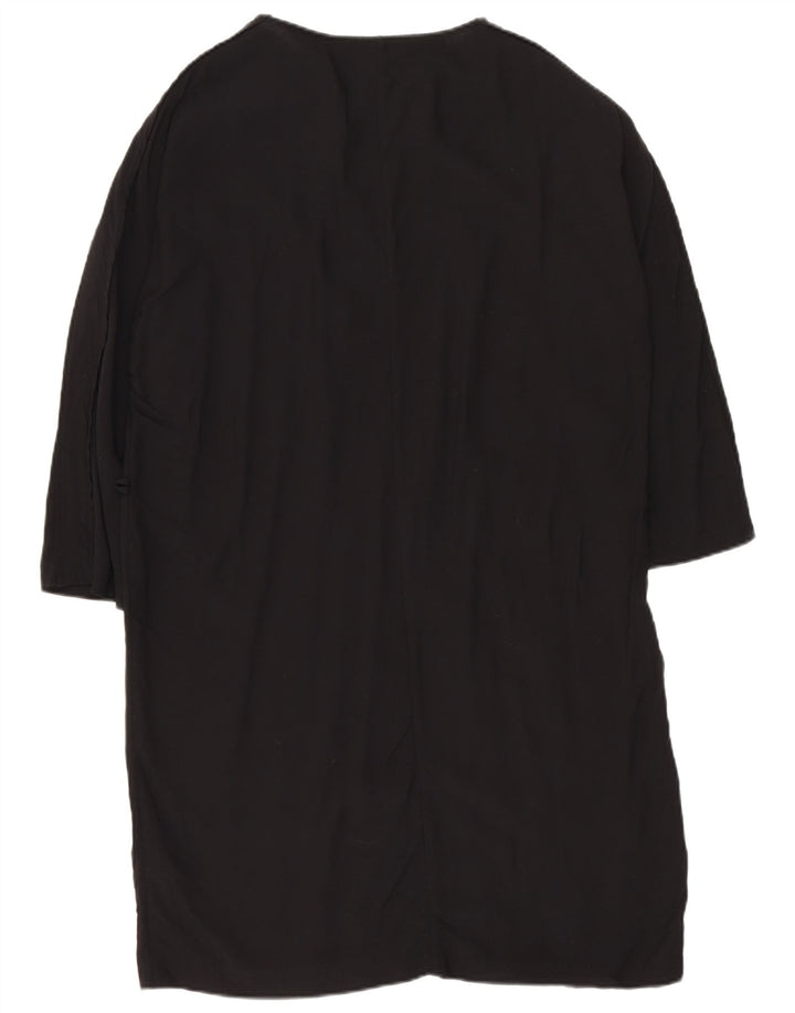 Abito a trapezio con maniche a 3/4 Zara da donna UK 14 viscosa nera media