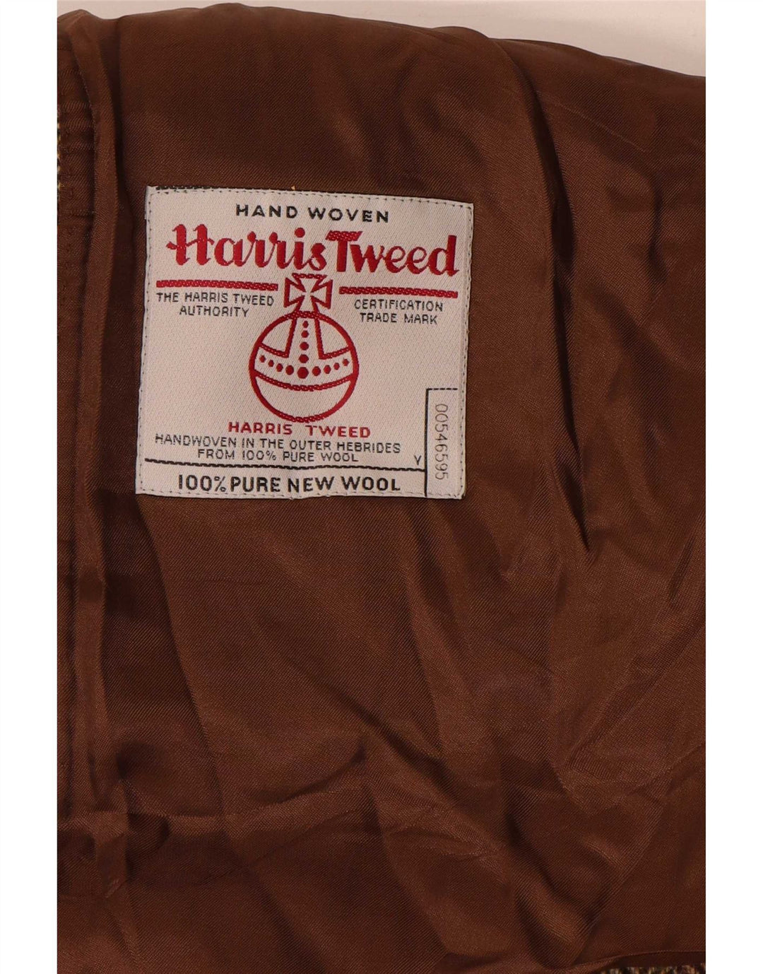 Giacca blazer da uomo Harris Tweed UK 44 2XL Marrone a spina di pesce classica